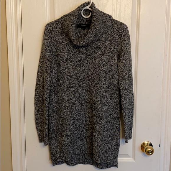 Speckled Cowlneck Long Knit Sweater - Picture 2 of 4